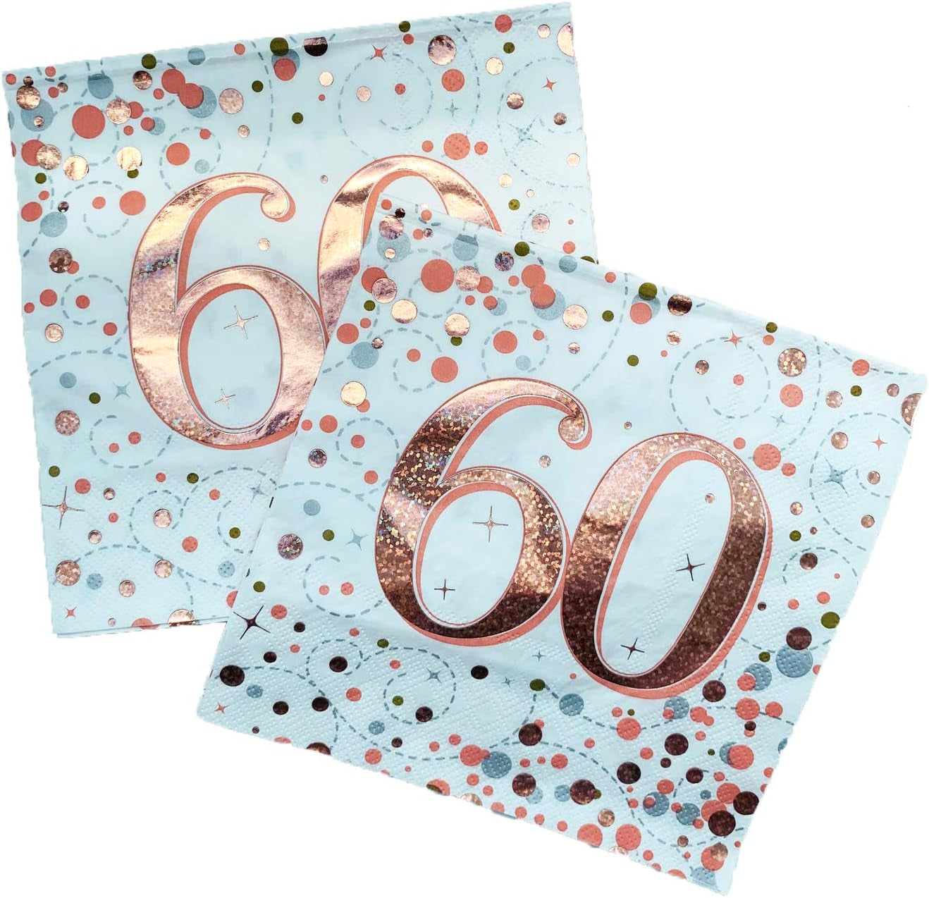 Sparkling Fizz 60 Th Rose Gold Servietter 33 Cm X 33 Cm 3-lags 16 stk.