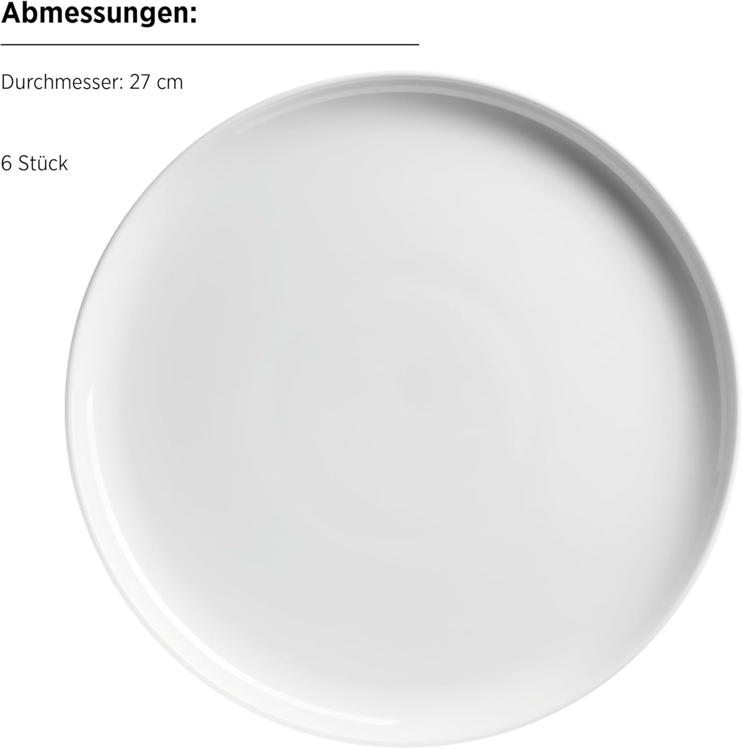MÄSER, Navina-serien, servicesæt til 6, hvid porcelænsservice, tidløs, porcelæn, hvid