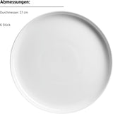 MÄSER, Navina-serien, servicesæt til 6, hvid porcelænsservice, tidløs, porcelæn, hvid