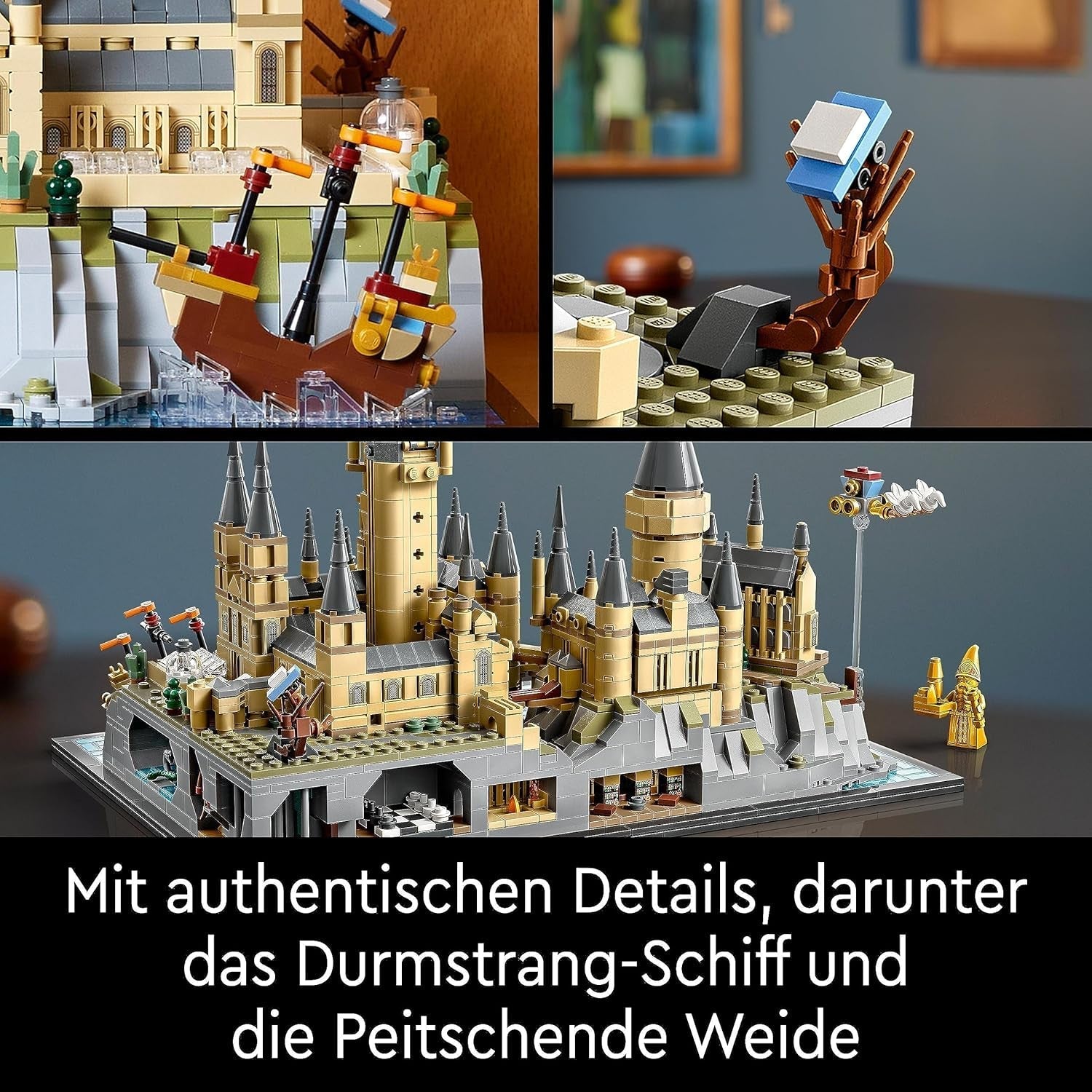Hogwarts Castle LEGO Harry Potter med slotsvinger - voksensamlingssæt inklusive hovedtårn og astronomisk tårn, hemmeligheders kammer og arkitektminifigur - gave til kvinder - 76419 Byggesæt Besuche den LEGO-Store