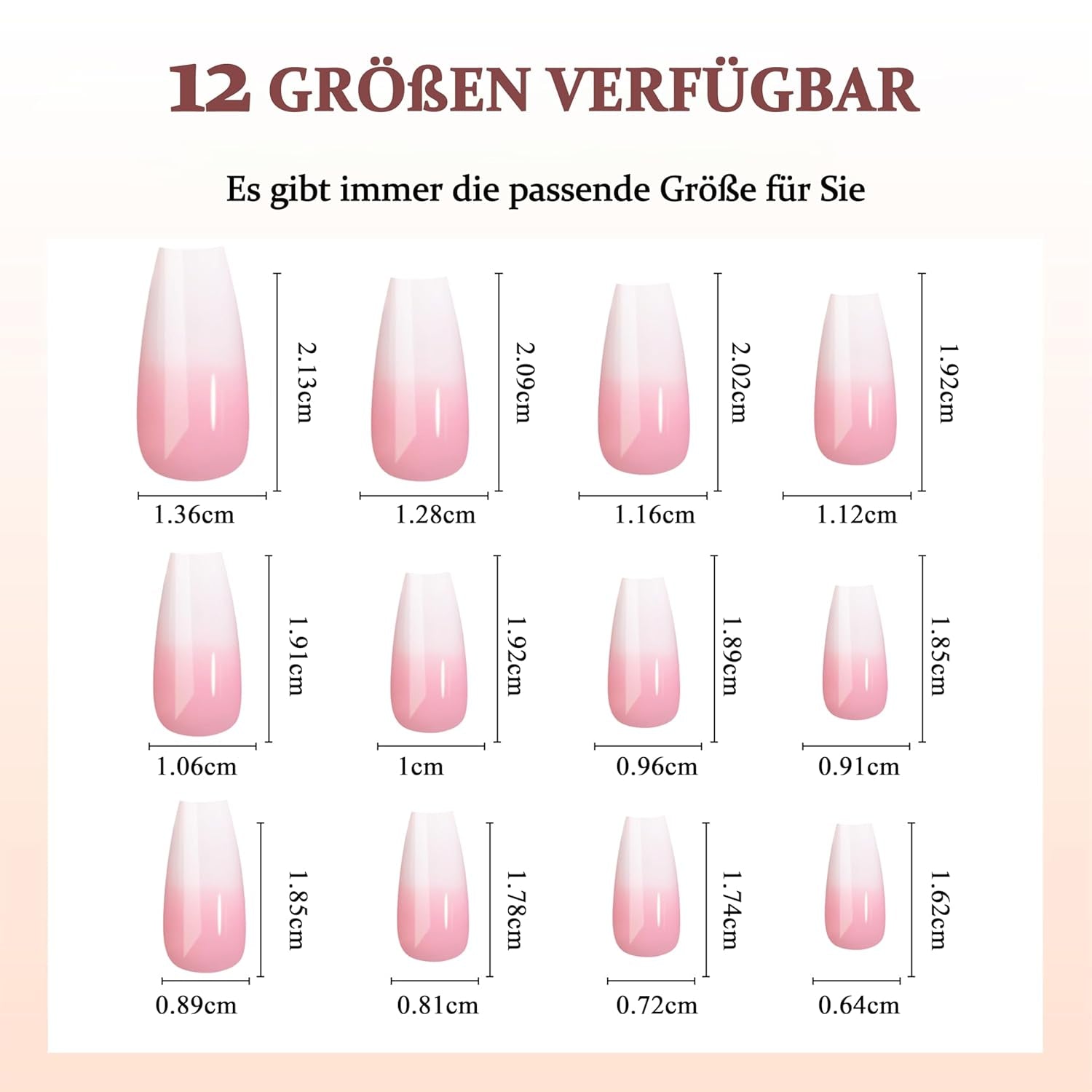 Ballerina falske neglesæt - 240 stykker Delikat lilla pink falske negle, fulddækkende lim på falske negle, falske neglespidssæt til manicure og neglekunst til kvinder og piger (lavendelrosa)