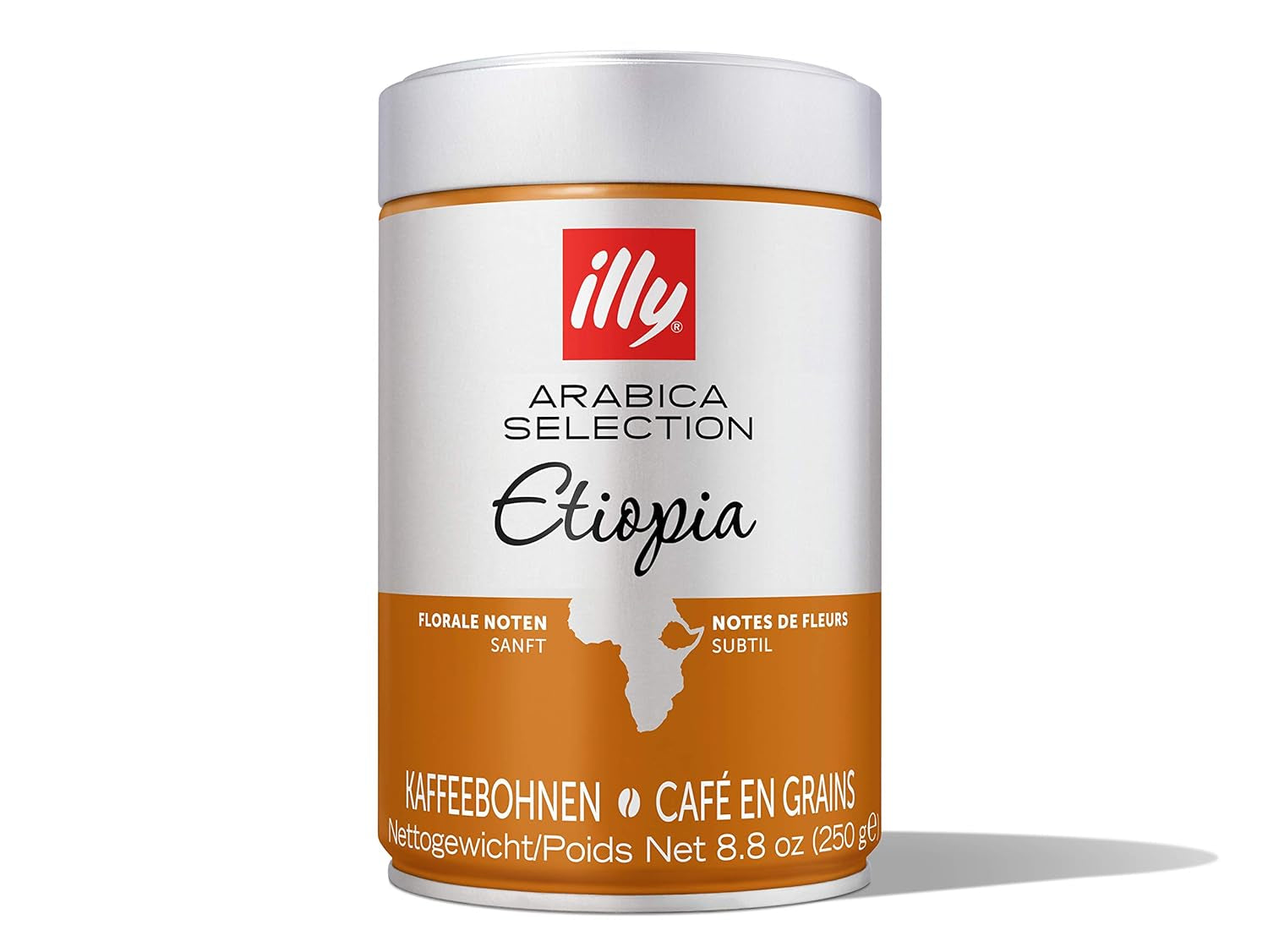 Illy kaffe, espressobønner fra Selection of Arabica fra Etiopien - pakke med 2 doser á 250g hver