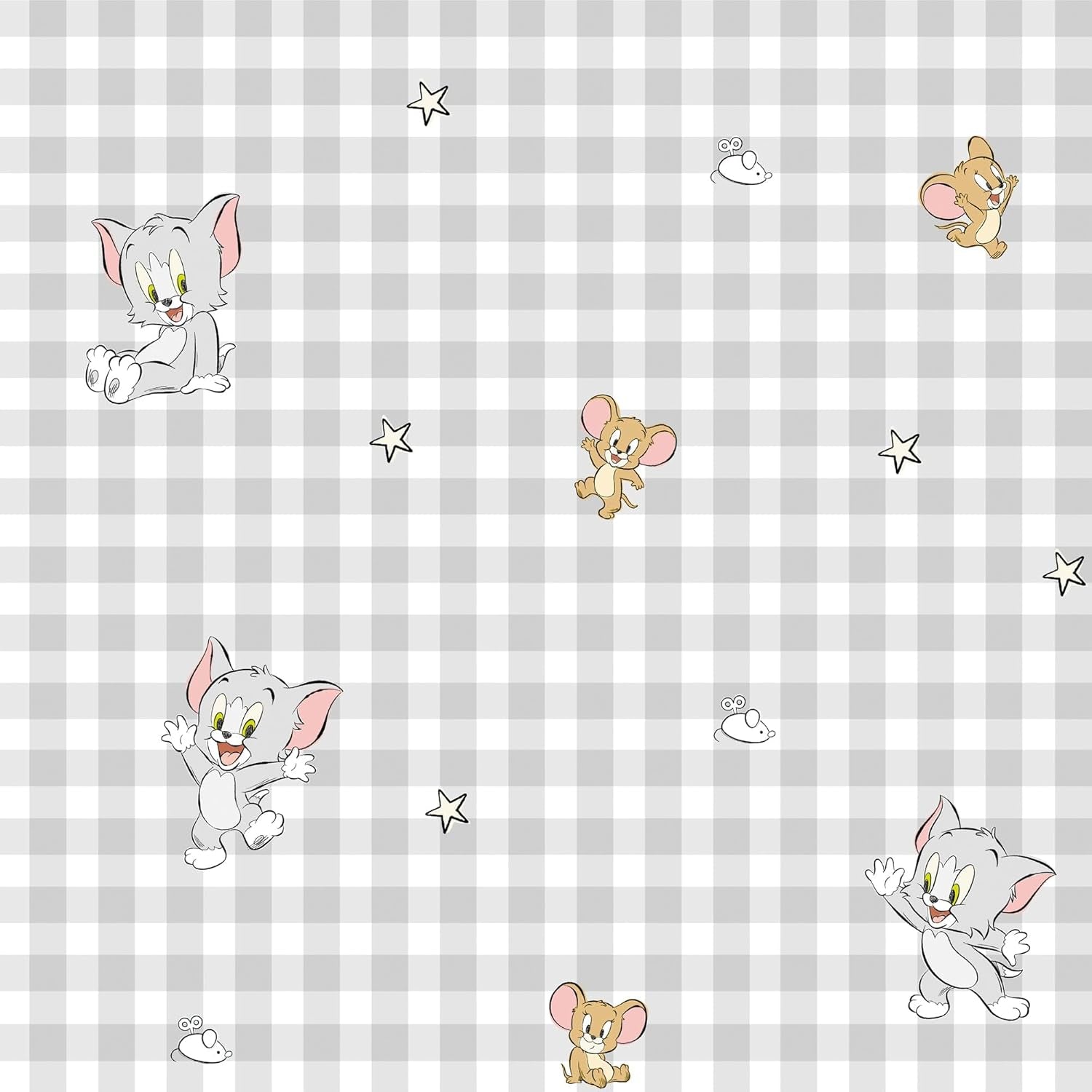 Endnu ikke Quilt 100% bomuld, Tom Jerry Vichy mønster, til 90 cm brede senge (90 X 200 cm) Dyner og dyner Naty Shop