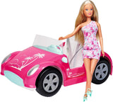 Simba Steffi Love Beach Car Doll i cool sommeroutfit med strandklapvogn 29 cm Alders 3+