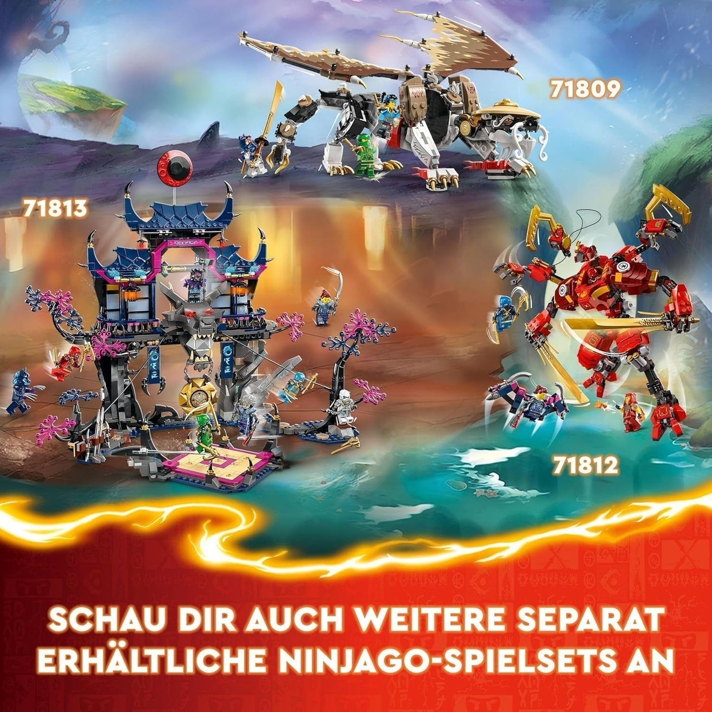 LEGO NINJAGO Kai's Ninja-klatremeksæt, ninjalegetøj med bygbar actionfigur og 4 minifigurer, eventyrsæt til børn, fødselsdagsgave til 9-årige drenge og piger 71812 byggesæt Beuche den LEGO-Store