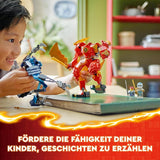 LEGO NINJAGO Kai's Fire Mech Action Figur Legetøj til børn med tilpasselig rød Mech Figur Ninja Sæt 4 figurer inklusive Kai og Zane Gave til 7-årige drenge og piger 71808 Byggesæt Beuche den LEGO-Store