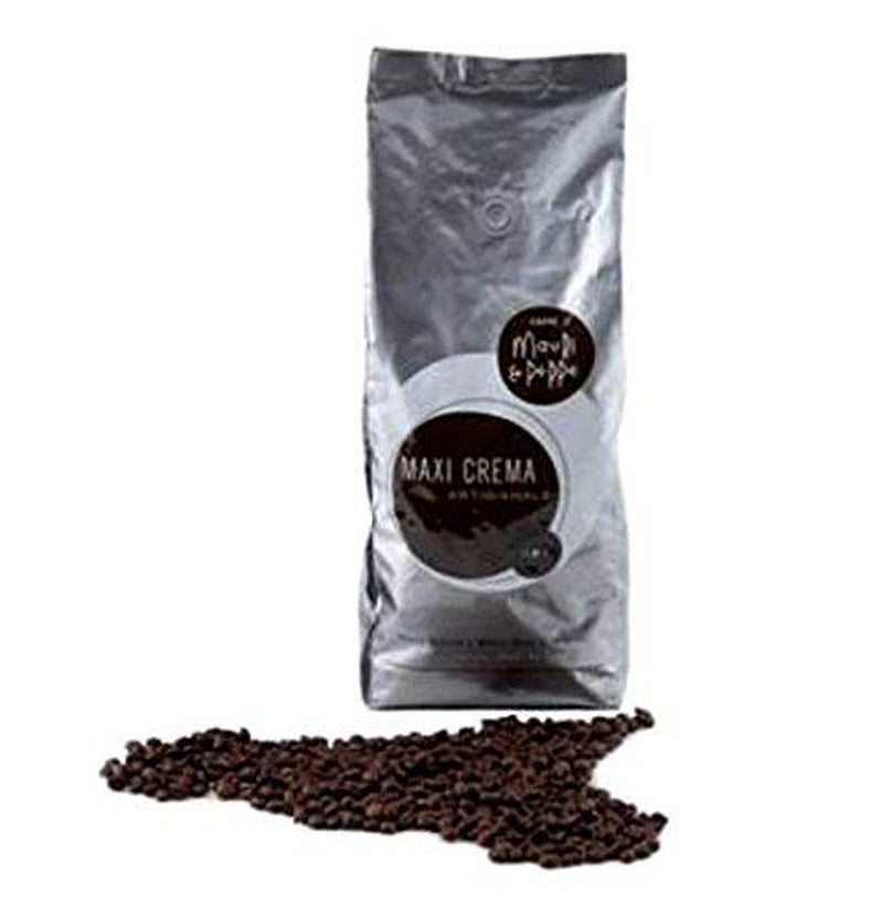 Maxi Crema 1000g hele kaffebønner - Original italiensk ristemesterskab til de højeste krav! Kaffe, Cappuccino, Espresso, Latte Macchiato
