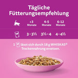 WHISKAS Junior vådfoderposer, multipakke, udvalg af fjerkrækød i gelé, 12 x 85 g