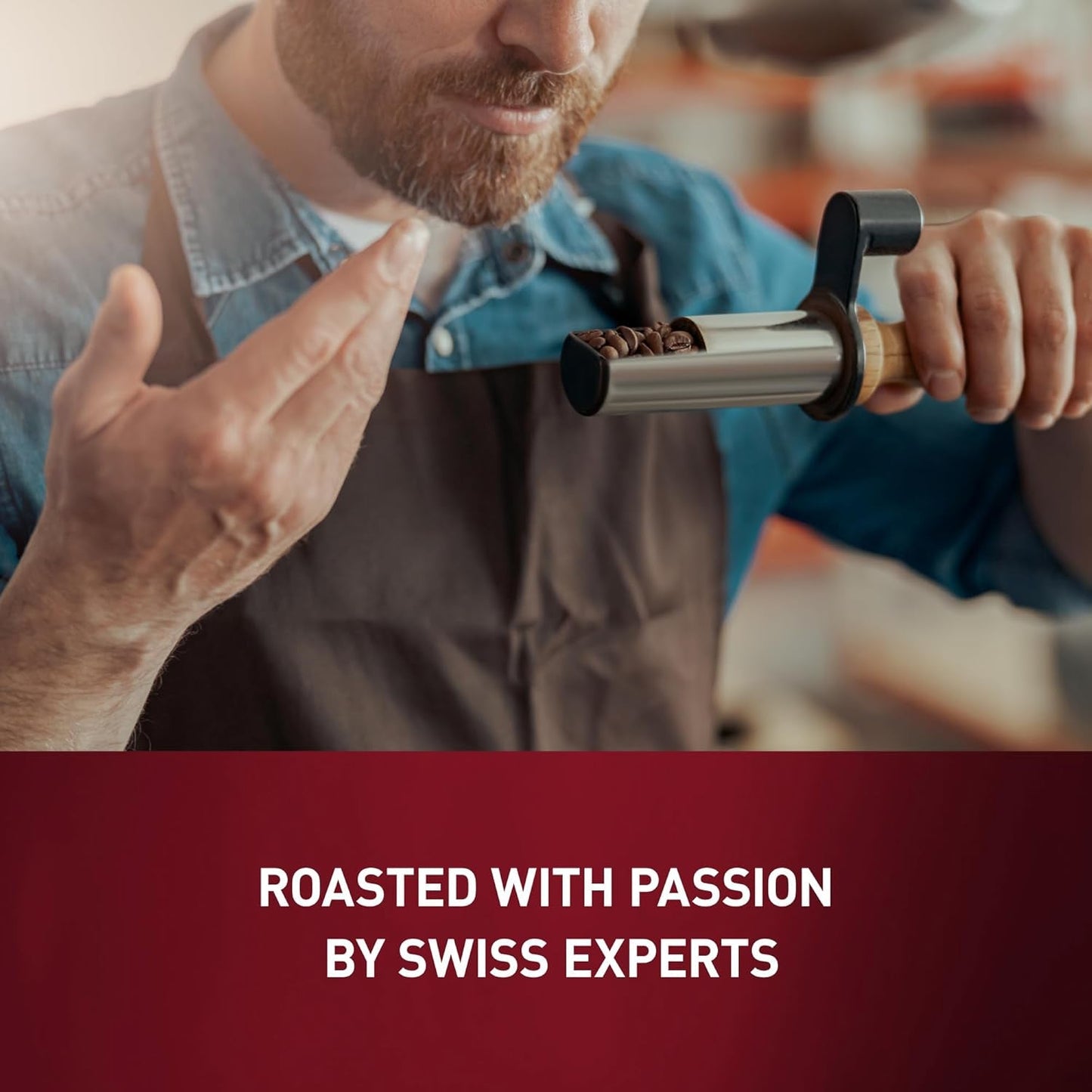 Schwiizer Schüümli Intenso, Arabica/Robusta kaffebønner, fyldige og intense, ideel til automatiske espressomaskiner, styrke 4/5, mellemristet, Rainforest Alliance, 1 kg