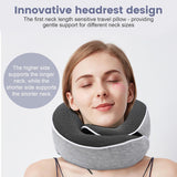 Nakkepude Memory skum rejsepude Ergonomisk design Memory skum nakkepude med øjenmaske 2 ørepropper og opbevaringstaske Perfekt til at sove på vejen, når du er på rejse Naty Shop Cervikal ortopædiske puder
