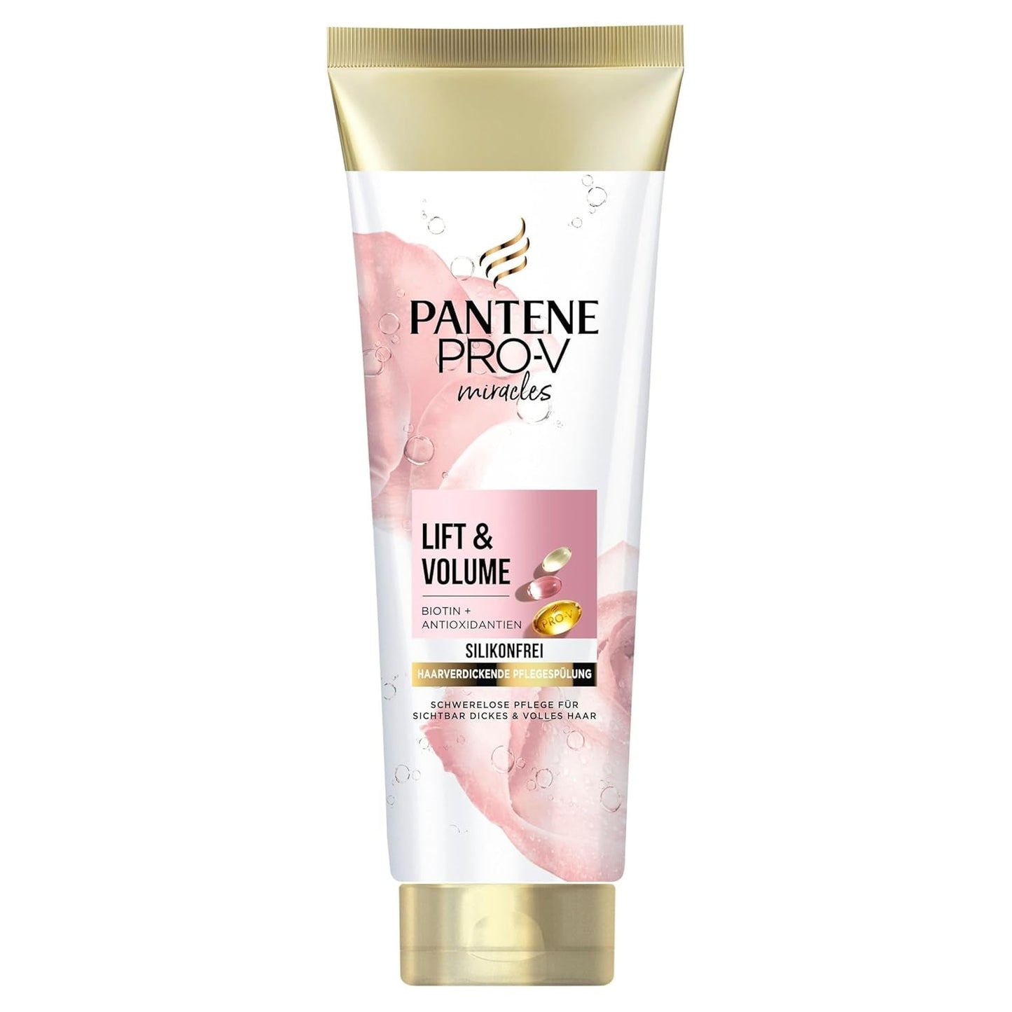Pantene Pro-V Lift & Volume Hair Thickening Shampoo med Biotin, Silikonefri Brusebad & Bad Pantene Conditioner 160ml