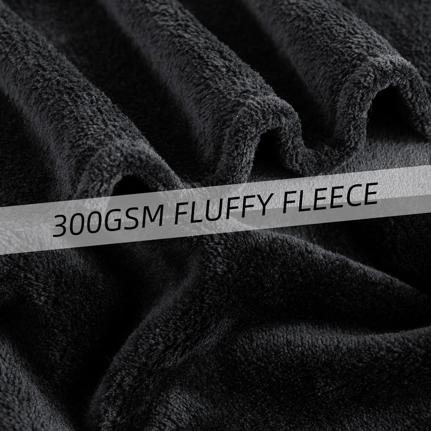 Hyggeligt tæppe Fluffy Fleece-tæppe 130 X 150 cm Sengetæpper Sofatæppe Store bløde tæpper og tæpper til voksne Sofatæpper Varme Maskinvaskbare sorte senge og tæpper God aften