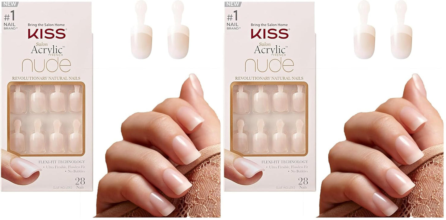 Kiss Nude Nails Amazing Nails (pakke med 2)