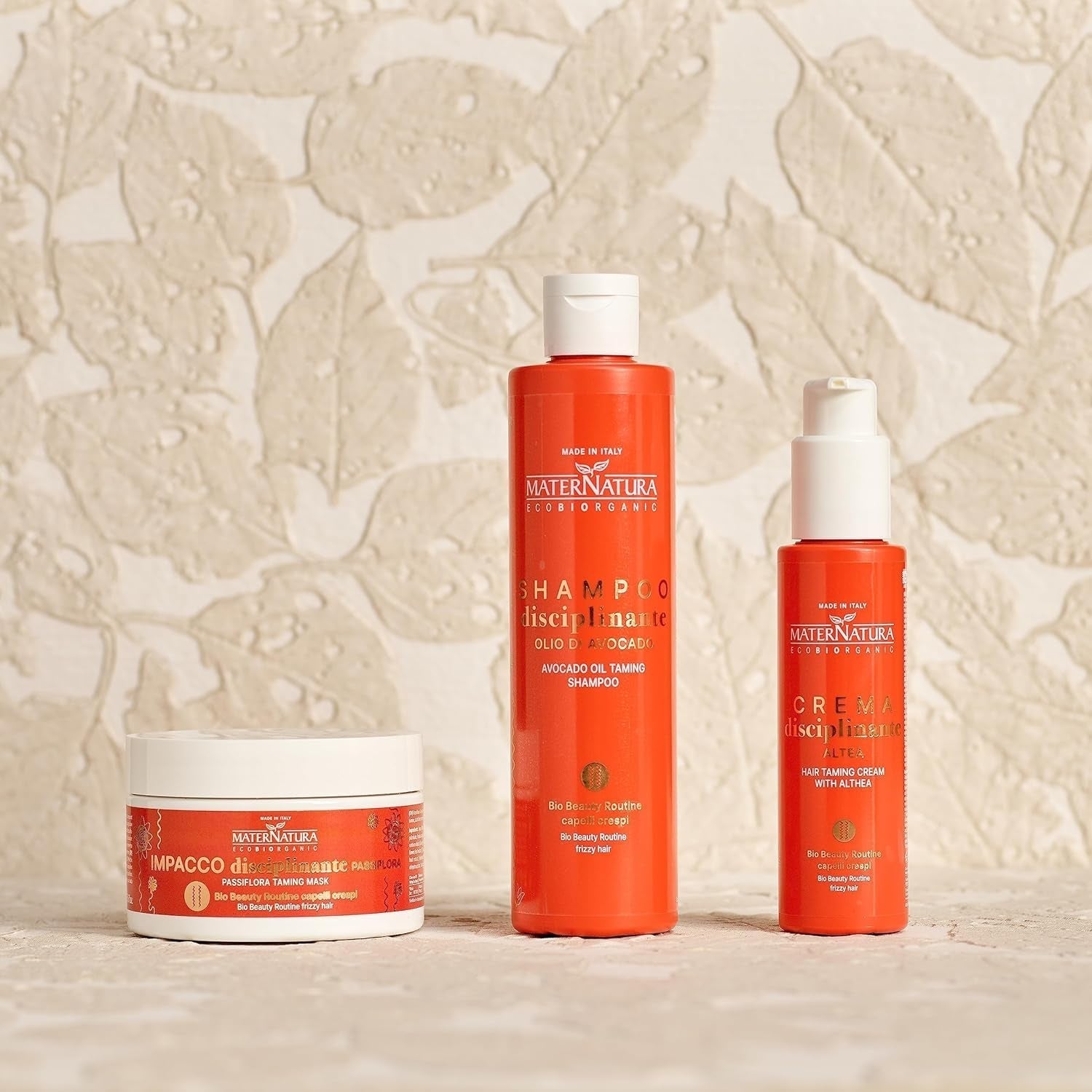 Maternatura krøllet krøllet hårmaske med passionsblomst, reparation, styrke og glans for perfekte krøller, organisk skønhedsrutine til krøllet hår, lavet i Italien - 100 ml Naty Shop hårmaske