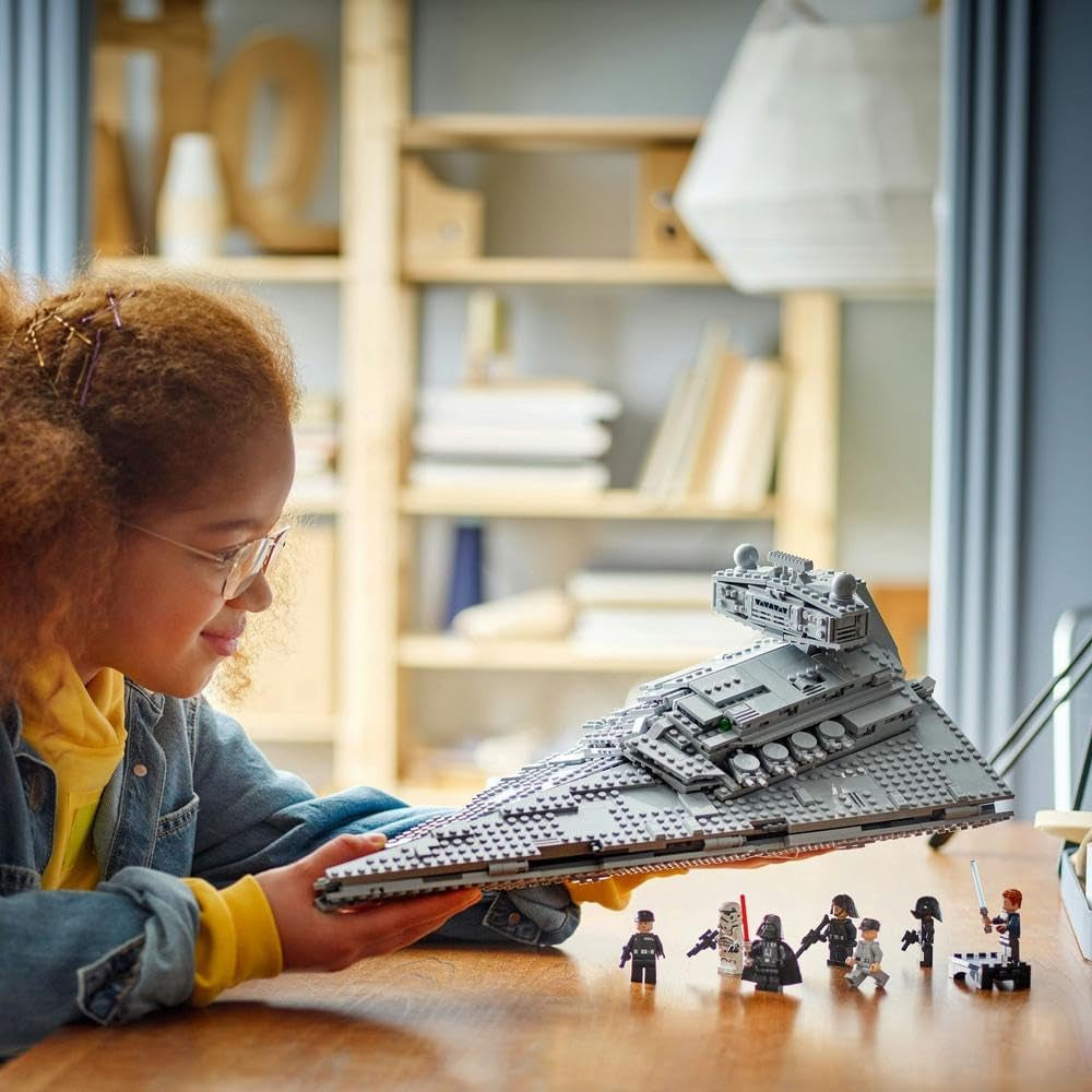 LEGO Star Wars Imperial Star Destroyer, rumskibssæt, byggelegetøj, Darth Vader og Cal Kestis legesæt, fødselsdagsgave til drenge, piger og fans 75394 Byggesæt Besuche den LEGO-Store