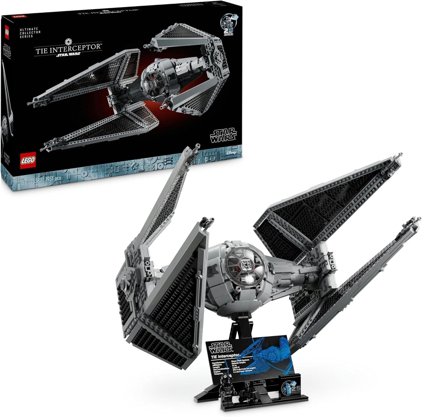 LEGO Star Wars slipsinterceptor Ultimate Collector Series Kreativt byggesæt til voksne Starfighter klodser Model Fan Gave Samlerobjekt Ucs sæt 75382 Besuche den LEGO-Store byggesæt Standard titel