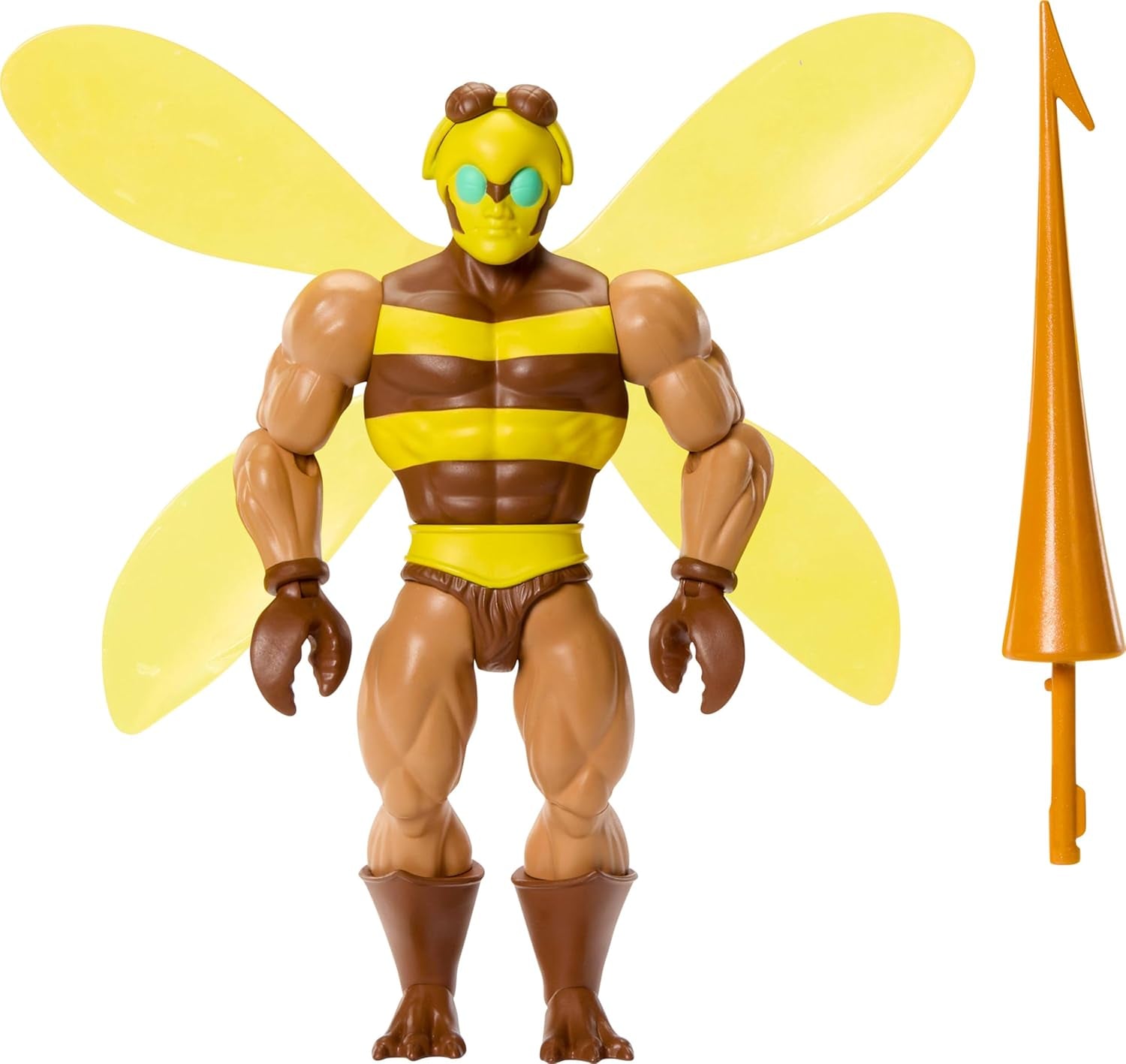 Masters of the Universe Origins Action Figur Buzz-Off fra Cartoon Collection, ca. 14 cm høj, fra 1980'ernes TV, Bee Leader med vinger og briller med spyd, JBM88 Actionfigurer Naty Shop Standard titel