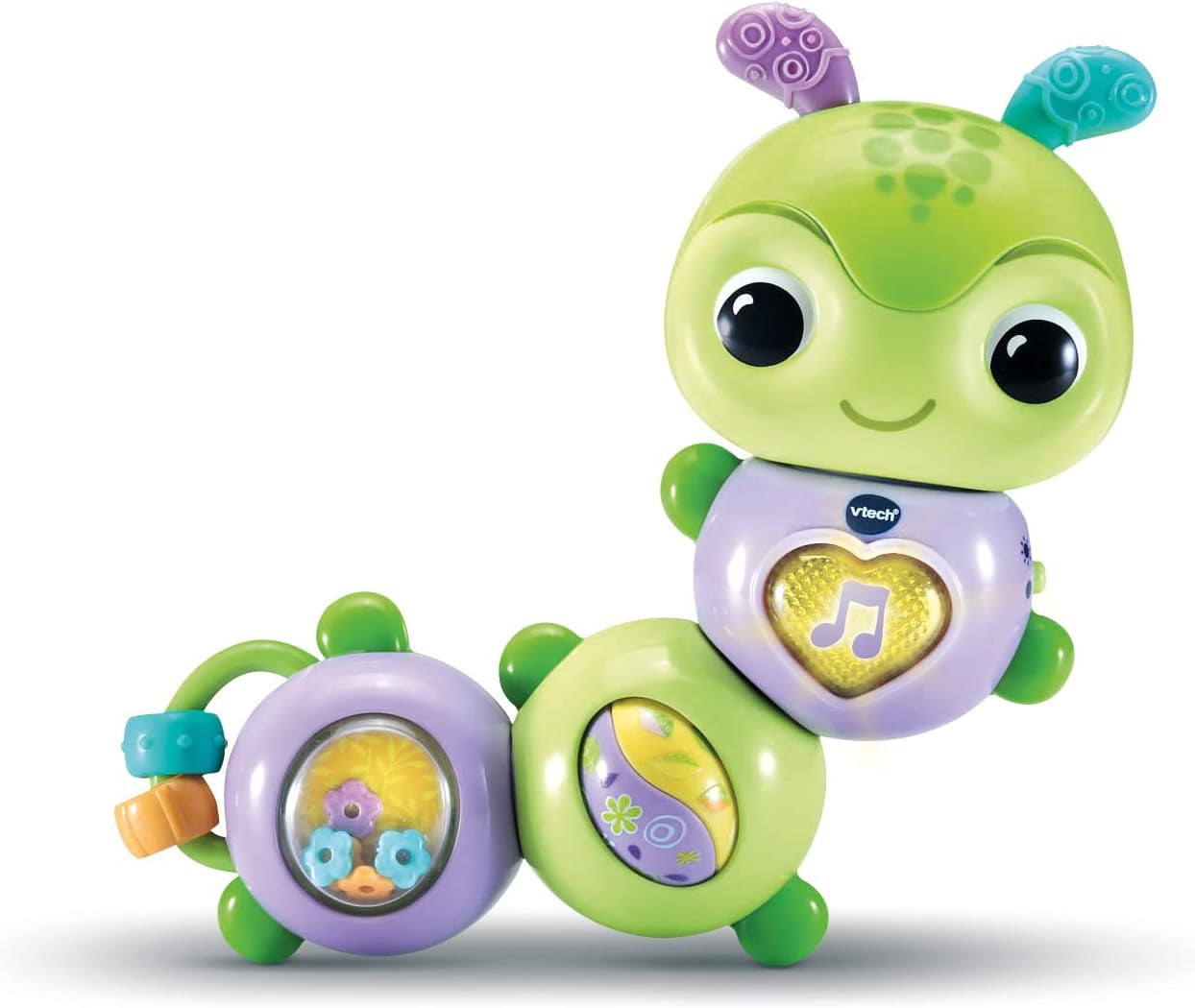 VTech Baby Spinning Fun Caterpillar - Interactive Bell and Talking and Singing Motor Skills Legetøj - I 6-24 måneder Babylegetøj Naty Shop Standardtitel