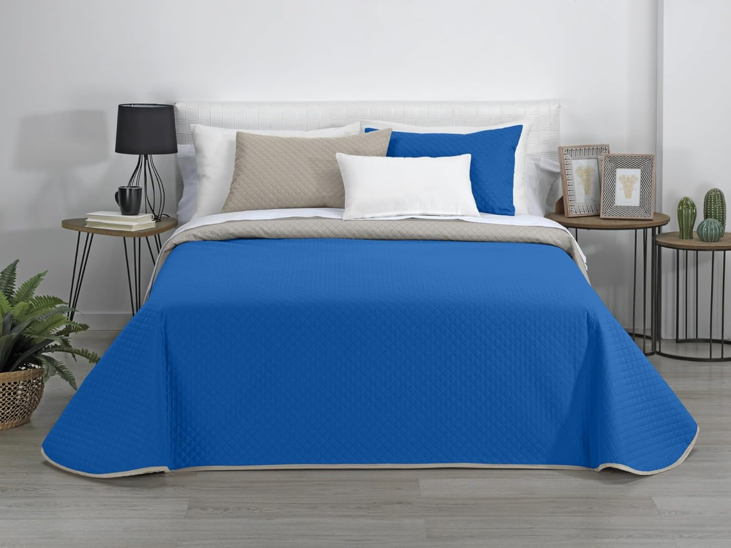 Estoralis | AVA | Vendbar Boutique Quilt | Til alle årstider | Farve - grå/blå | Til seng 80/90 cm. seng. (180 X 270 Cm. Ancho X Alto) | Quiltet quilt Quilts og quilts Naty Shop Standard titel