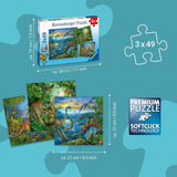 Ravensburger børnepuslespil - 09317 Dinosaurernes fascination - 3X49 puslespil til børn fra 5 år og opefter Naty Shop
