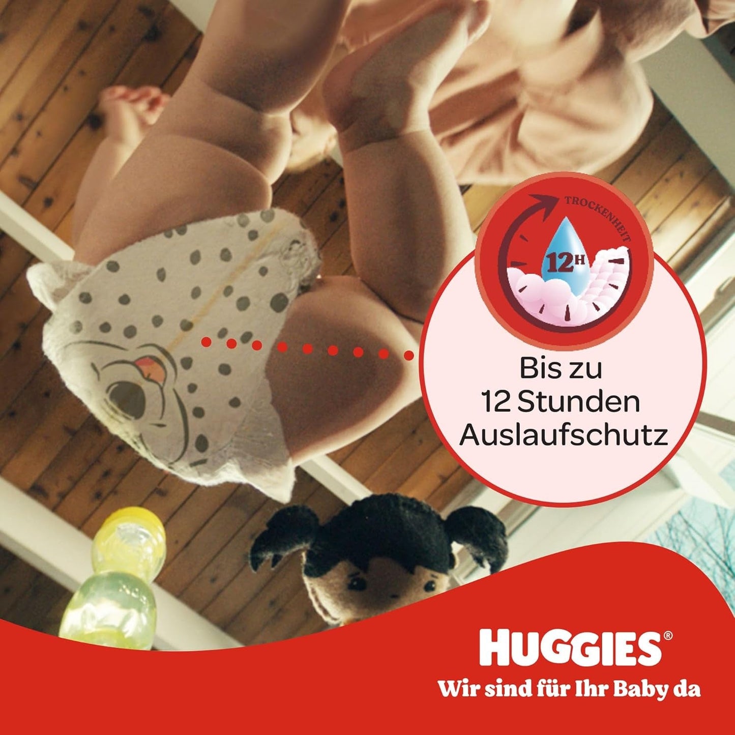 Huggies Babybleer Little Movers, Disney Design, Størrelse 4, 150 Antal (3 x 50), Månedlig æske