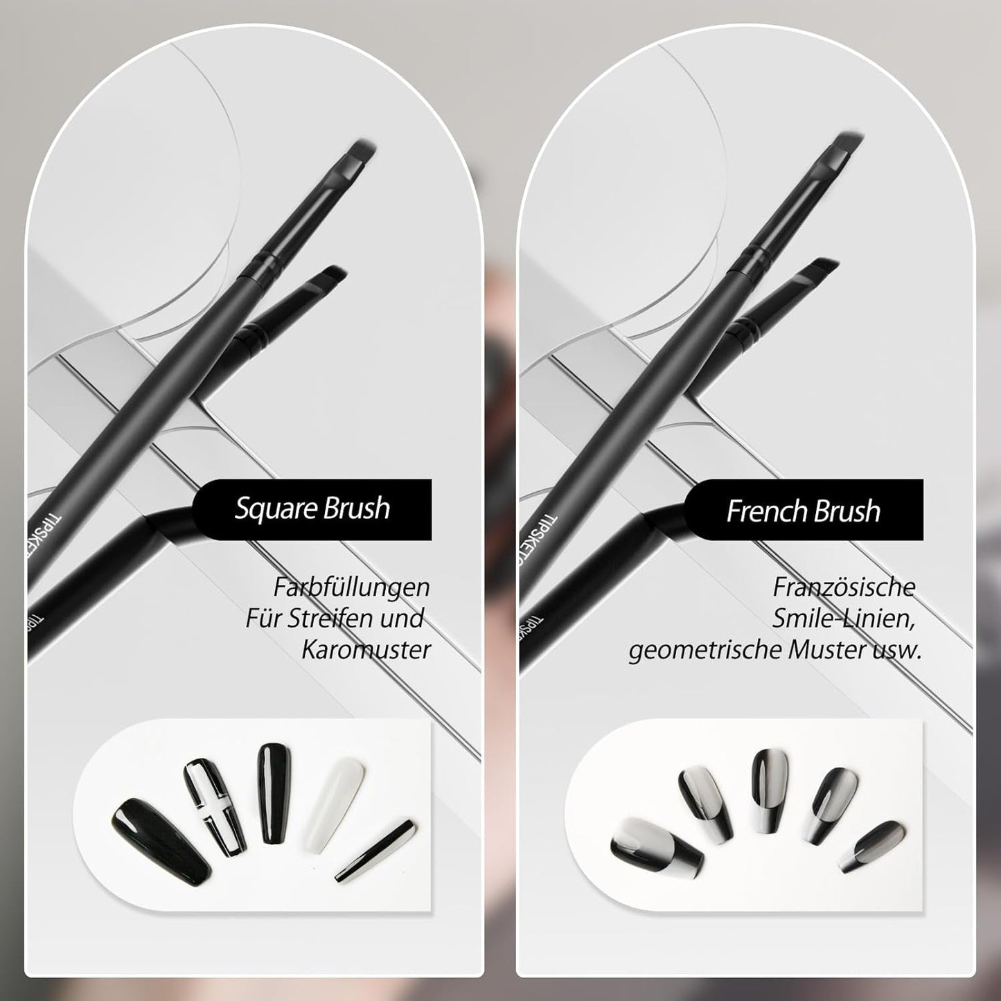 Nagel Pinsel 8 Stück Pinsel Für Gelnägel, Nageldesign Gel Pinsel Dotting Painting Line Pen Für Nagelack Gel Acryl Nagel Pinsel Nailart Kit Acryl Pinsel Fineliner Nägel Selber Machen