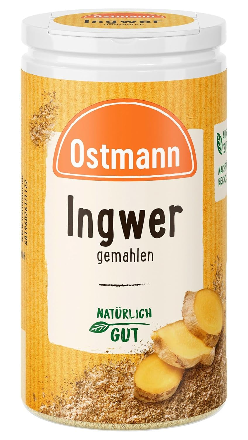 Ostmann Gewürze - Ingwer gemahlen | Genbrugs- og genbrugsemballage | 30 g i der Streudose