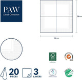 PAW - 3-lags servietter (33 X 33 cm) I 20 stykker I Perfekt til fødselsdage, fester, bryllupper, nadver og helligdage I Farvede papirservietter - blomster, roser I Farve: Blomsterøjeblikke (pakke med 2)