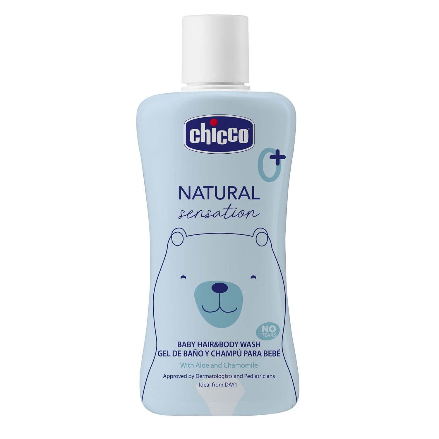 CHICCO NATURAL SENSATION - SHAMPOO OG BAD TIL BØRN - UDEN DRIKKE, 200 ML Børn - Bad og hudpleje Naty Shop 200 Ml (1 pakke)