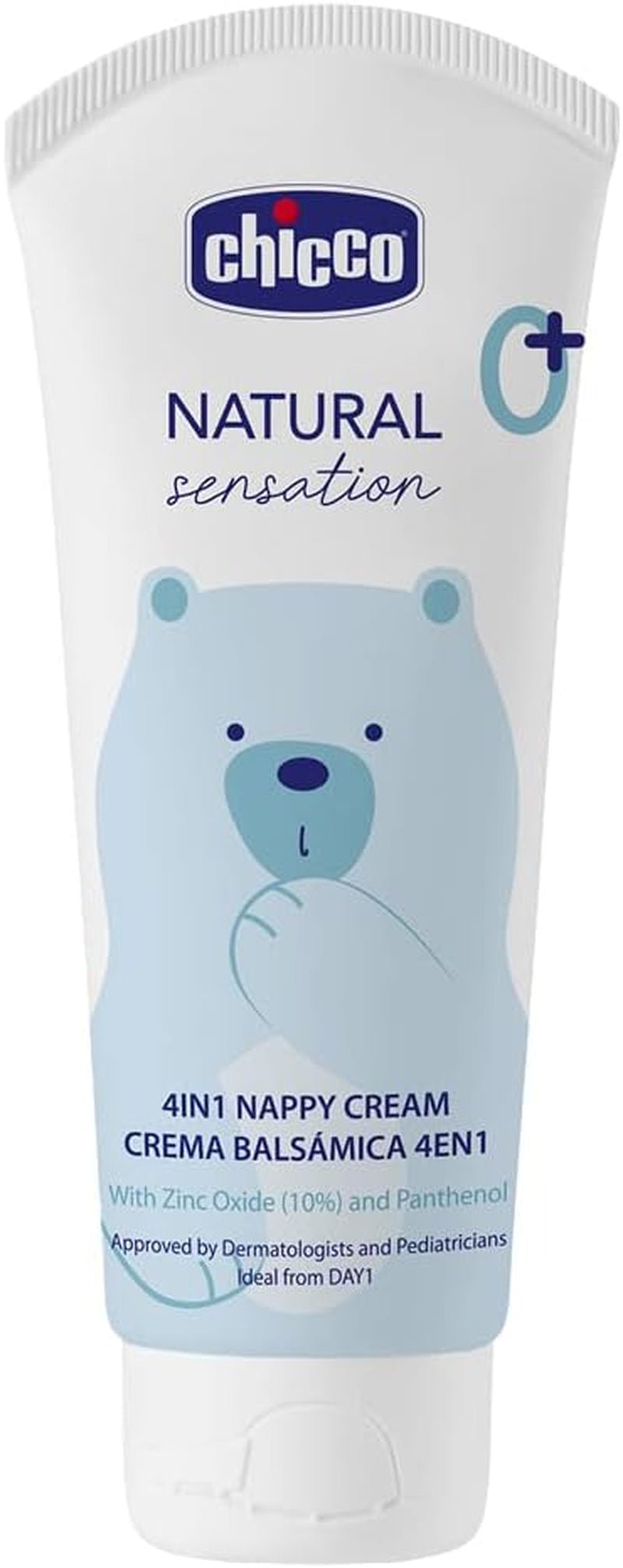 CHICCO NATURAL SENSATION - SÆT 2: 1 SHAMPOO OG BAD - IKKE-TØRRENDE 200 ML, 1 4I 1 CHANGE CREAM 100 ML Børn - Bad og hudpleje Naty Shop