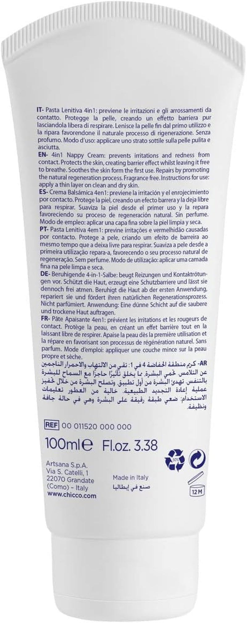CHICCO NATURAL SENSATION - SÆT 2: 1 SHAMPOO OG BAD - IKKE-TØRRENDE 200 ML, 1 4I 1 CHANGE CREAM 100 ML Børn - Bad og hudpleje Naty Shop