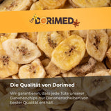 Bananchips 1 kg | Sprøde skiver bananchips med tørret frugt | sund snack med en lækker smag | Naty Shop dehydrerede produkter
