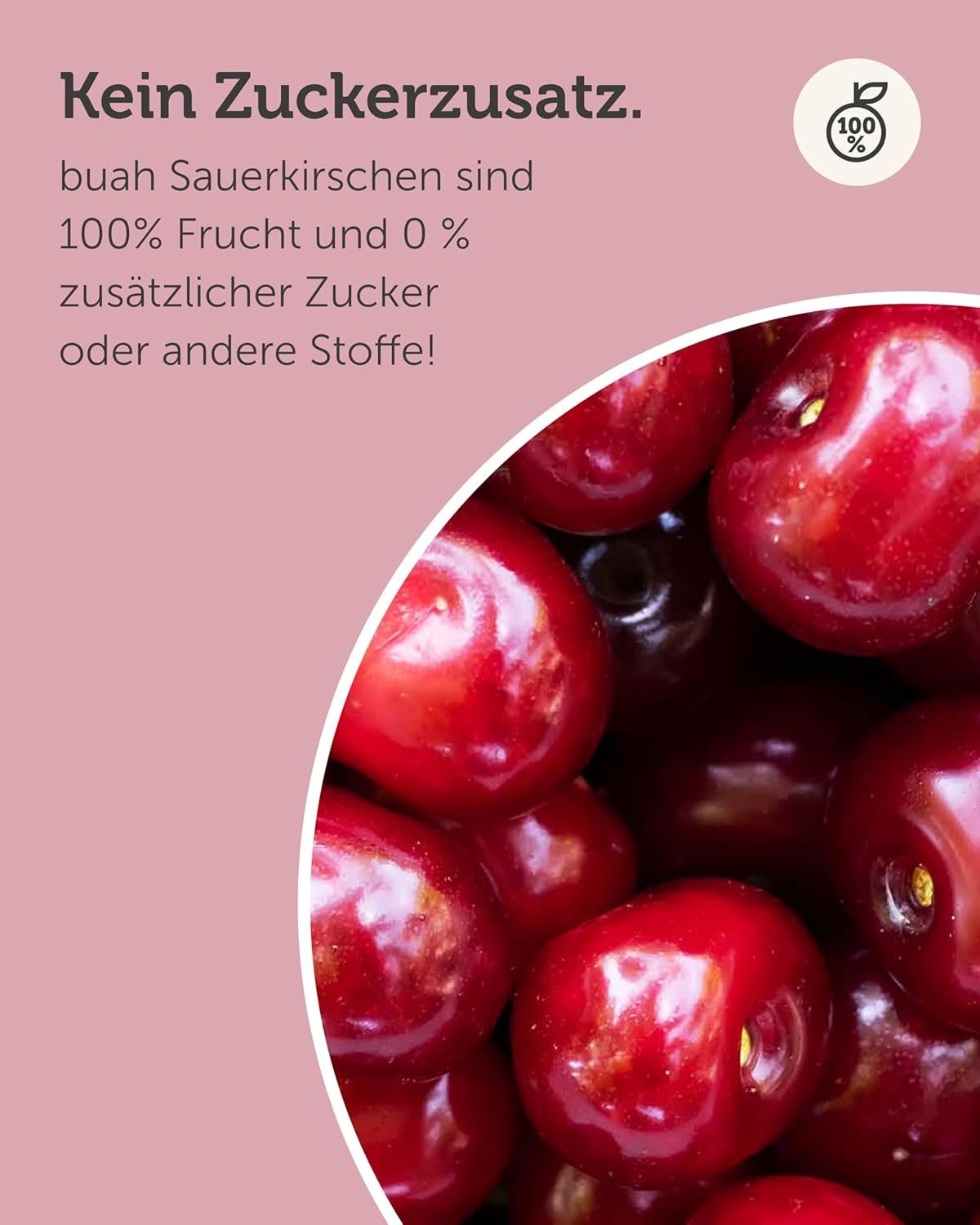Frysetørrede bitre kirsebær BUAH® | Hele bitre kirsebær som snack eller til mysli | Ideel erstatning for slik | Vegansk og uden tilsat sukker | 135 g Naty Shop dehydrerede produkter