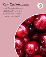 Frysetørrede bitre kirsebær BUAH® | Hele bitre kirsebær som snack eller til mysli | Ideel erstatning for slik | Vegansk og uden tilsat sukker | 135 g Naty Shop dehydrerede produkter