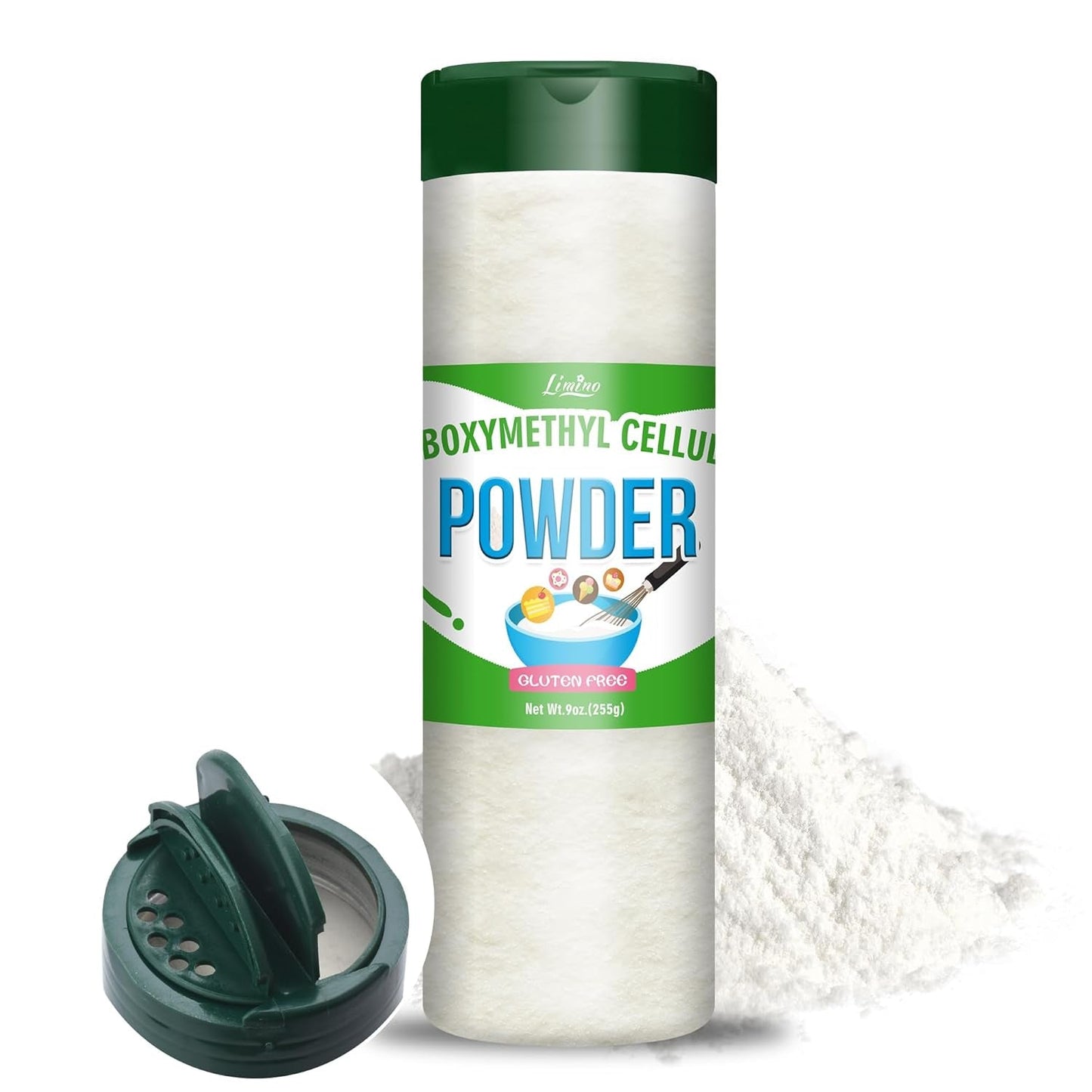 CMC-pulver 255 g - 100 % rent CMC-pulver, madfortykningsmiddel, isstabilisator, Tylo-pulver til fondant, kager, is, frossen mad, slik, yoghurt, gummipasta Naty Shop Sugar Paste Standardtitel