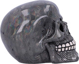 Holografisk sølv fiskenet kranie Sølv Holografisk fiskenet kranie Ornament Sølv 16,5 cm statuetter og skulpturer Naty Shop