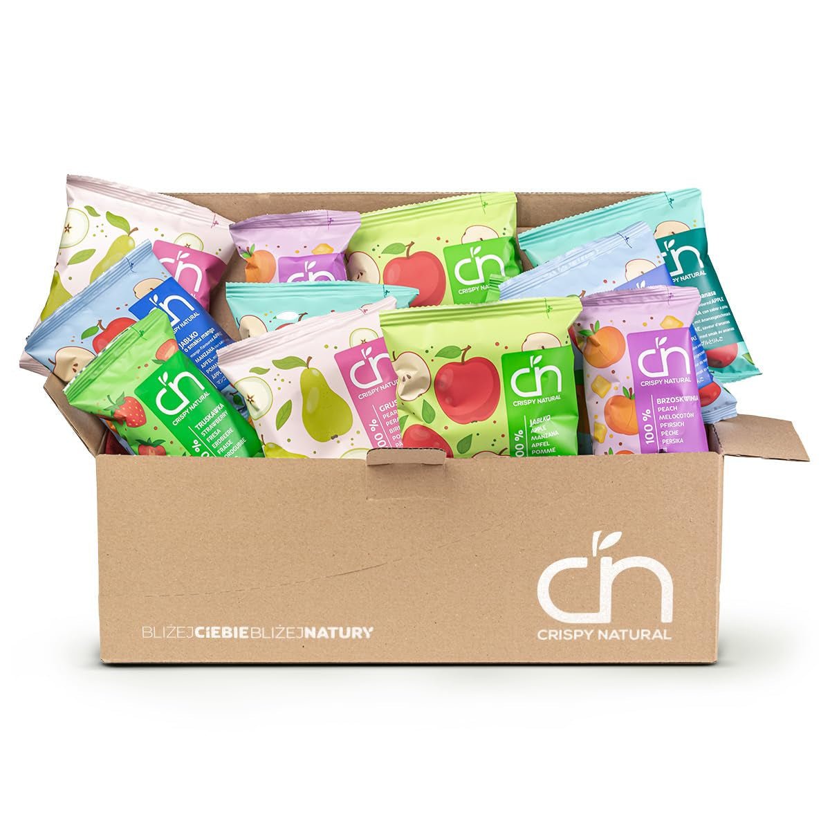 Crispy Natural Snack Mix (12, Mix Frugt) Naty Shop Dehydrerede Produkter 1,5 G (Pakke med 12) Mix Frugt