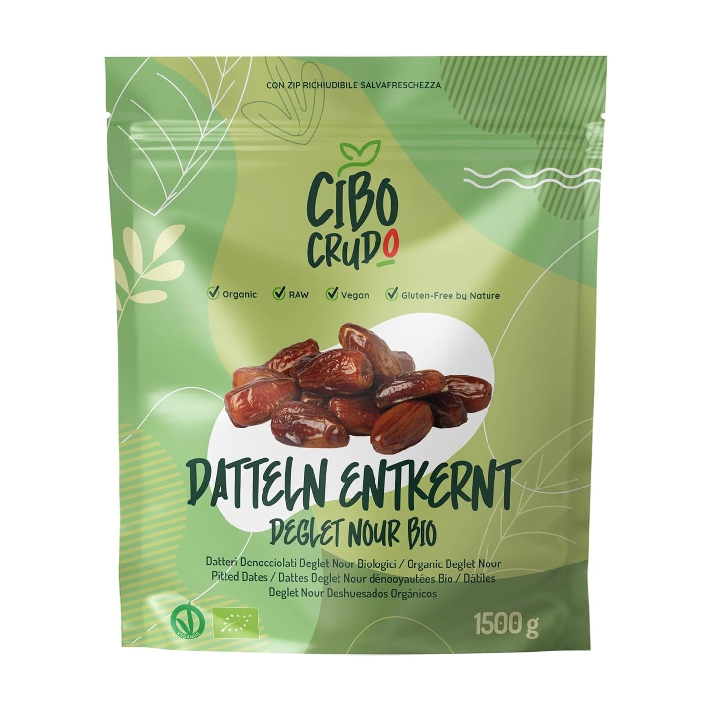 Deglet Nour Bio dadler uden frø - 500g. Naturlige økologiske Deglet Nour tørrede dadler. Tørrede dadler. Naty Shop dehydrerede produkter 1,5 kg Data Deglet