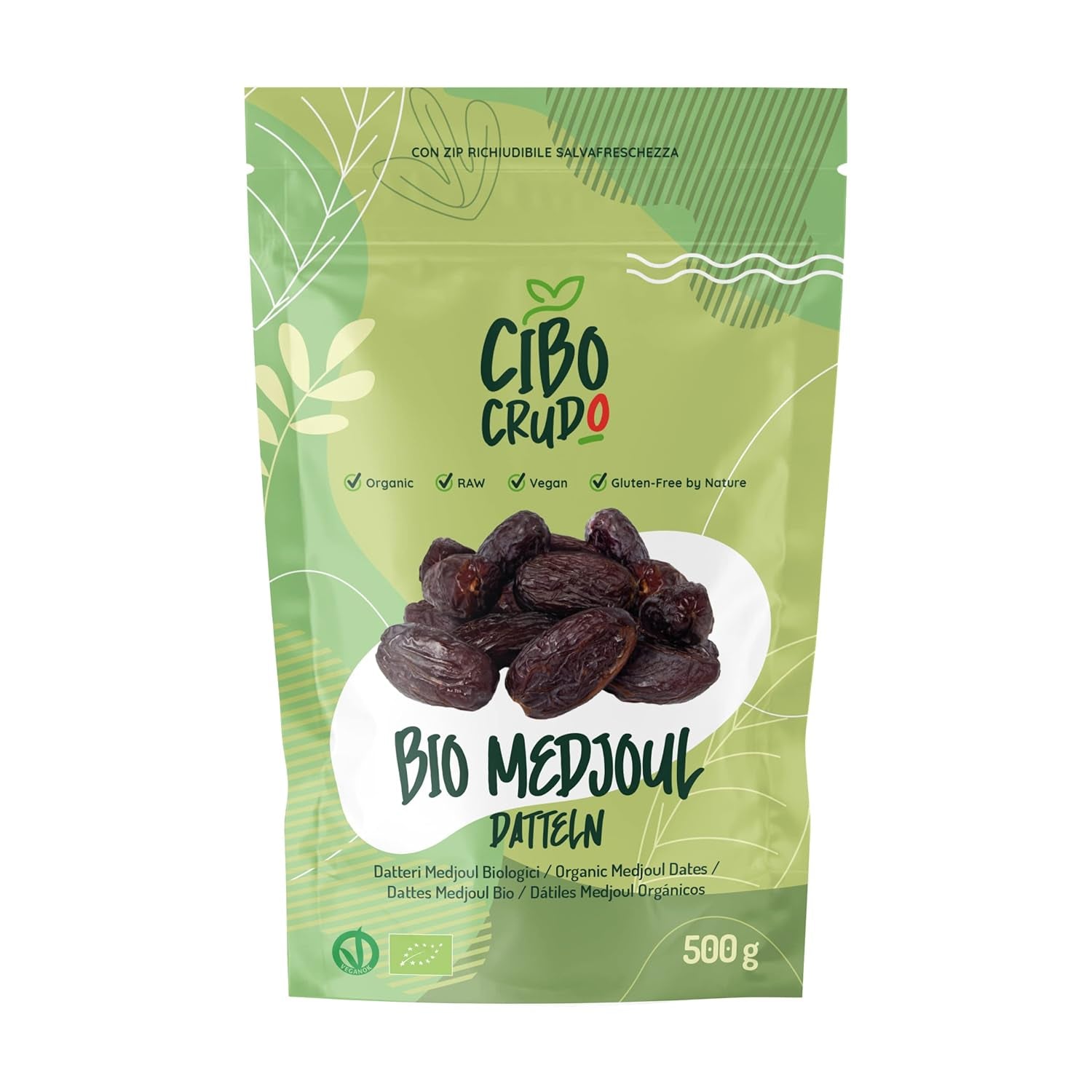Deglet Nour Bio dadler uden frø - 500g. Naturlige økologiske Deglet Nour tørrede dadler. Tørrede dadler. Dehydrerede produkter Naty Shop 500G Dadler Medjool
