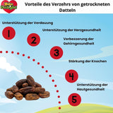 Bite & Delight tørrede dadler - Hele, tørrede og naturlige - Aromatiske slik - Lækre og saftige - Spiseklare frugtsnacks - Vegansk - Uden tilsat sukker - 1250g Naty Shop dehydrerede produkter
