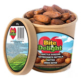 Bite & Delight tørrede dadler - Hele, tørrede og naturlige - Aromatiske slik - Lækkert og saftigt - Spiseklar frugtsnack - Vegansk - Uden tilsat sukker - 1250g Naty Shop dehydrerede produkter 750 Ml