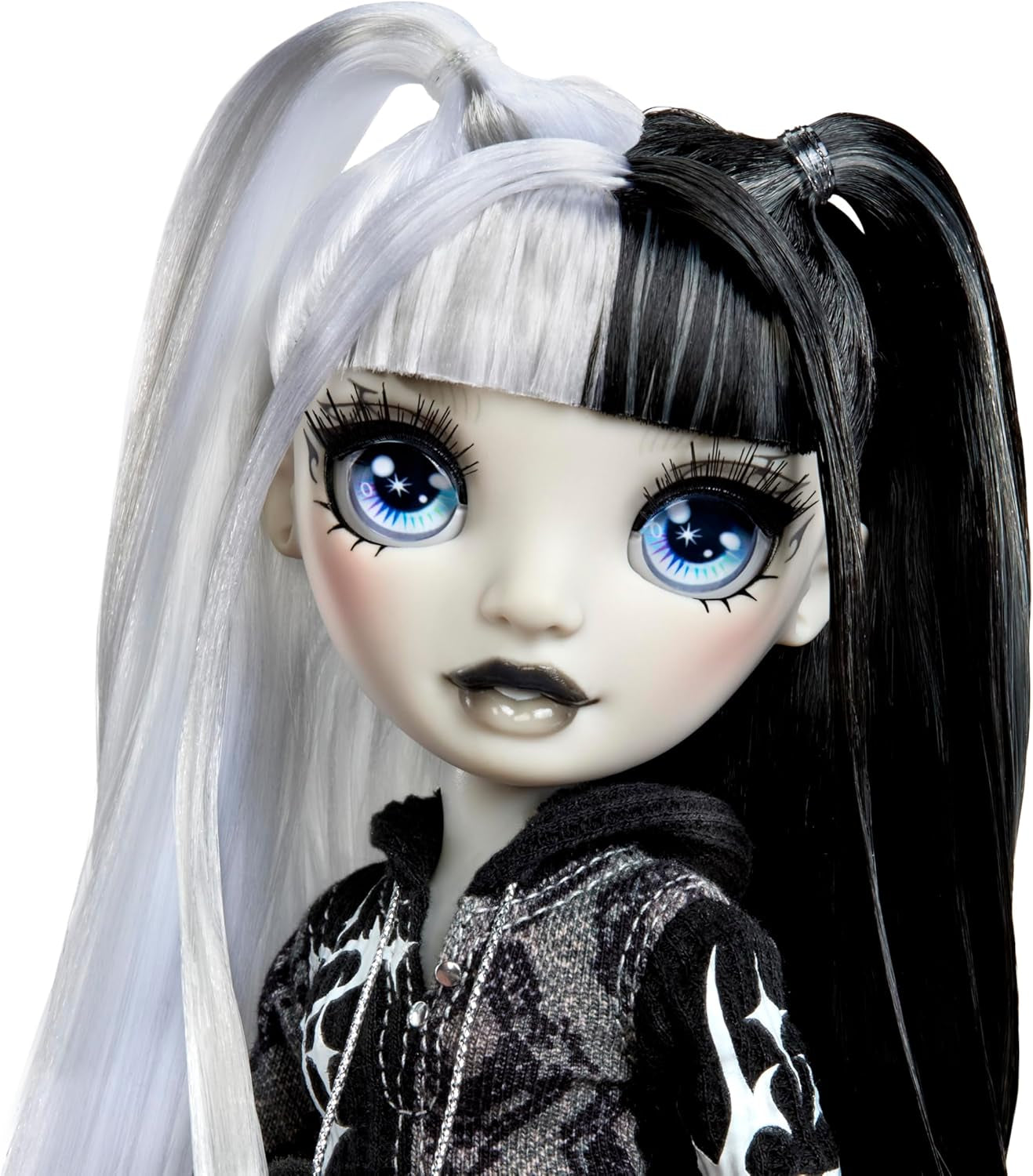 Girls Night Rainbow High Shadow High - Heather Grayson - 28 cm modedukke i nuancer af gråt, sort og hvidt hår og outfit med tilbehør og kam - Til samlere og børn fra 6 år og opefter