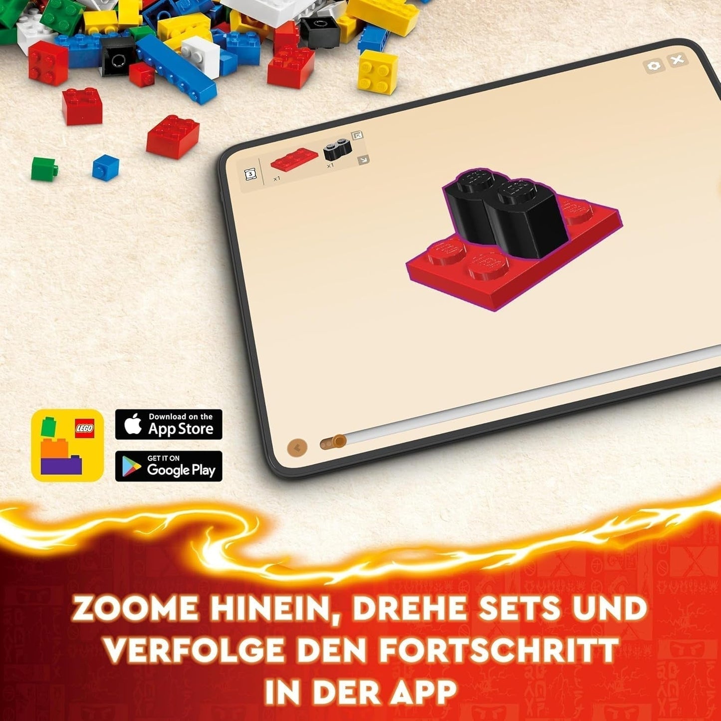 LEGO NINJAGO Kai's Fire Mech Action Figur Legetøj til børn med tilpasselig rød Mech Figur Ninja Sæt 4 figurer inklusive Kai og Zane Gave til 7-årige drenge og piger 71808 Byggesæt Beuche den LEGO-Store