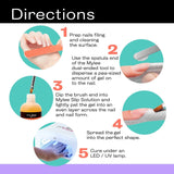 Mylee Magic Extender Gel Tool Mit Zwei Enden – 2 i 1 Pinsel & Spachtel Für UV/ LED Nagelkunst, Nagelspitzen & Für Extensions