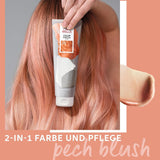 Wella Professionals Color Fresh Mask Peach Blush - hårbehandling til at revitalisere og ændre hårfarve - nærende nuance med avocadoolie - til blondt og lysnet hår - 150 ml Naty Shop Hair Mask