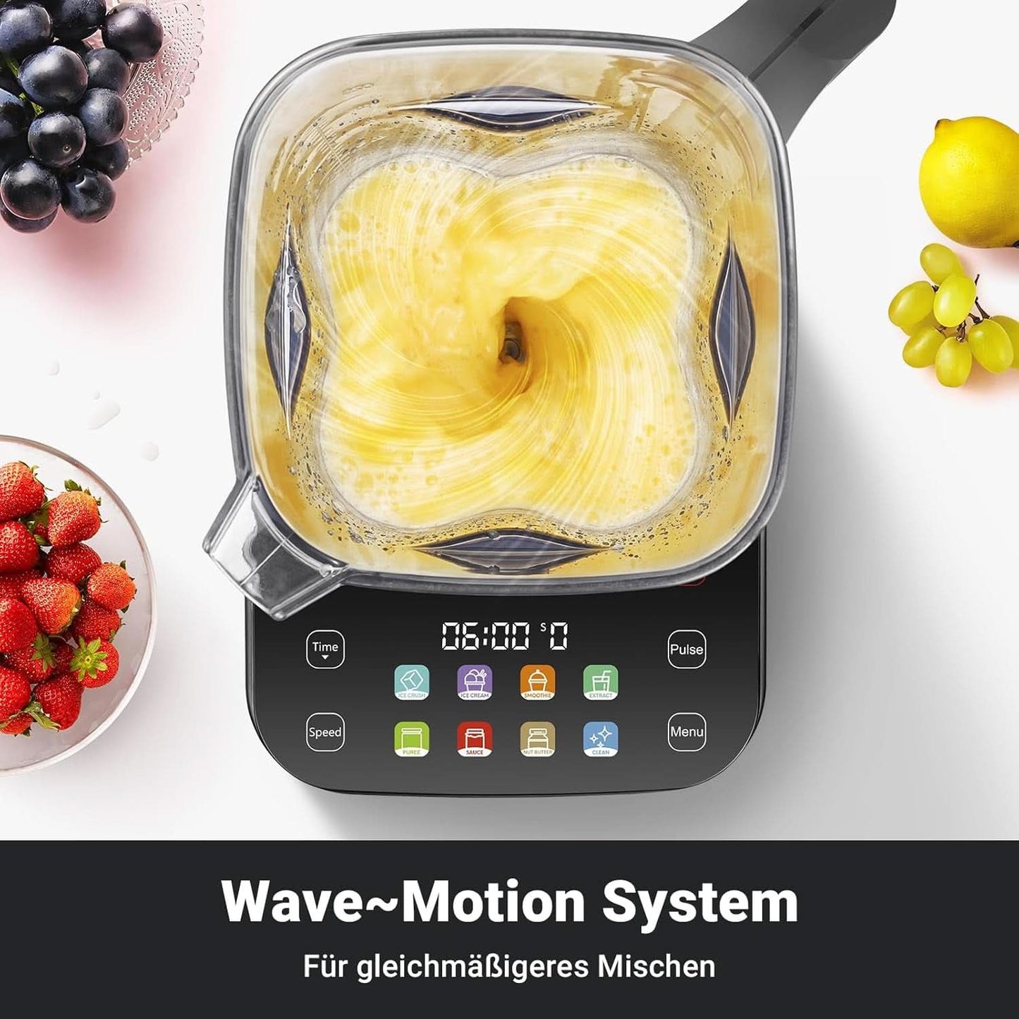 Blender AMZCHEF, 8 smarte menuer og 10 hastigheder, LCD touchskærm Køkken Naty Shop