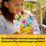LEGO Creator 3I1 blomstersprinklersæt, dekoration til børneværelset, byg en sprinkler med en buket blomster, gummistøvler eller 2 legetøjsfugle, kreativ gave til piger og drenge 8 år gamle 31149 byggesæt Besuche den LEGO-Store