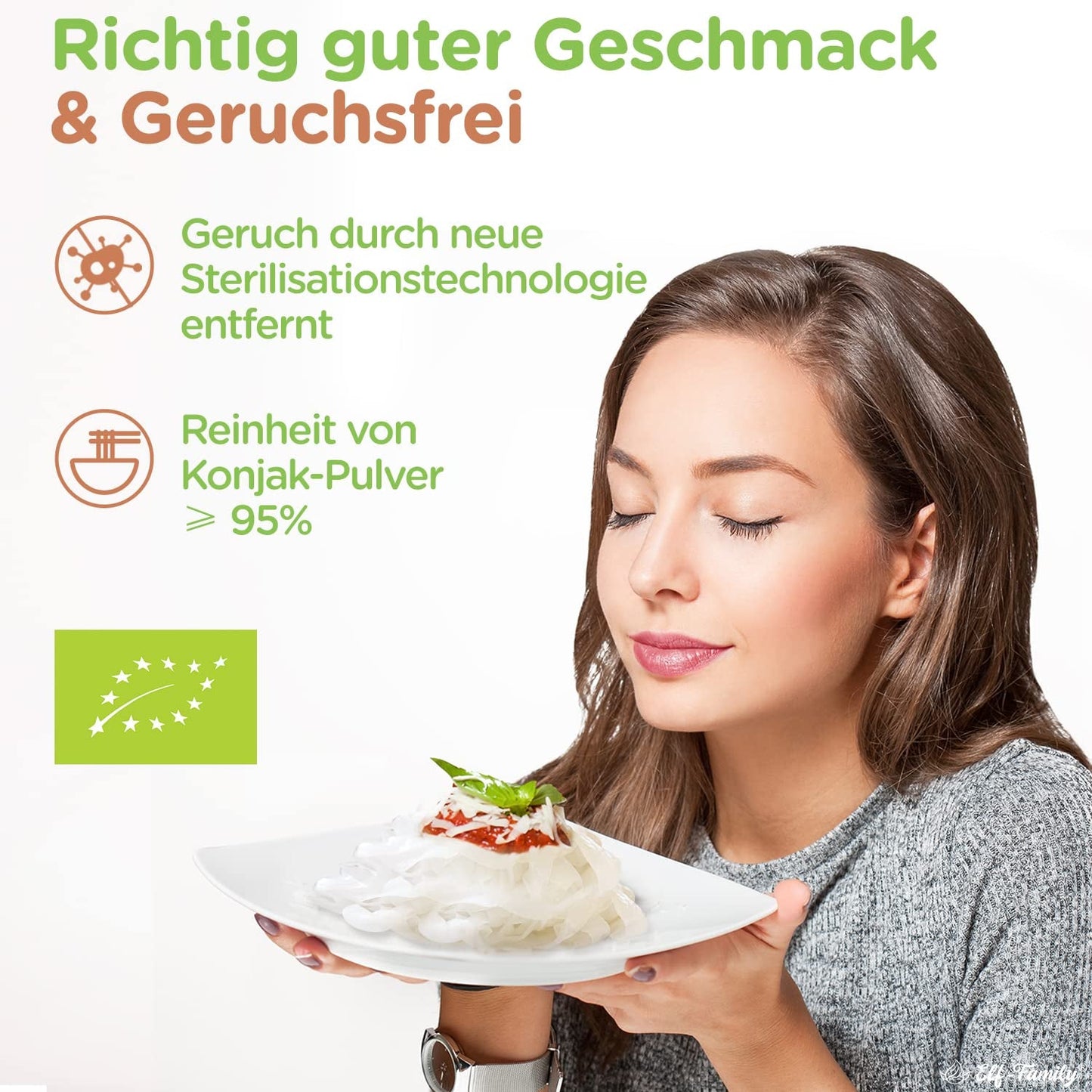 Elf-Family 6 æsker (12 stk) Økologiske konjac ultralav kulhydrat Shirataki nudler Veganske glutenfri - 1,62 kg, ingen kulhydrat/keto/lavt kalorieindhold/fedtfri/sukkerfri instant nudler - spaghetti og fettuccine