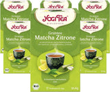 Yogi te - Matcha grøn te med citron, økologisk urte-ayurvedisk grøn te, blanding af grøn te, Matcha, citrongræs og lime, Yogi te 6-pak, 6x17 teposer (i alt 102 teposer)