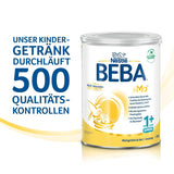 BEBA Junior 1+ mælkedrik fra 1 år, med HMO, alderssvarende proteinindhold, kun laktose, ingen palmeolie, ingen fiskeolie, småbørnsmad, babymælkpulver, pakke med 6 (6 x 800 g)